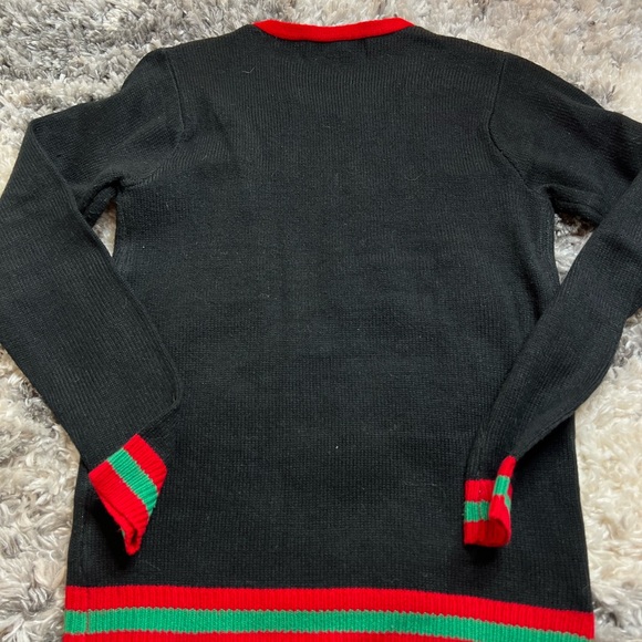 Jolly Sweaters Ugly Christmas Sweater Faux Cardigan - Picture 6 of 7